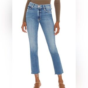 MOTHER DENIM “THE MID RISE DAZZLER ANKLE FRAY”